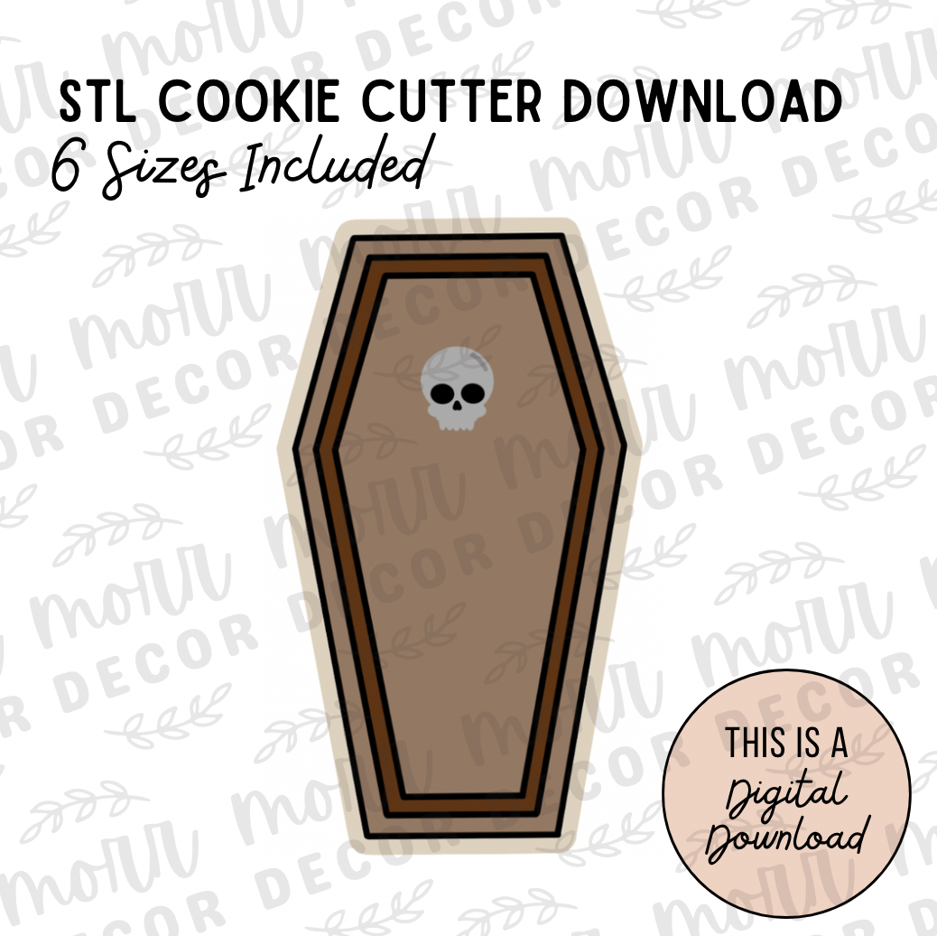 Coffin Cookie Cutter Digital Download