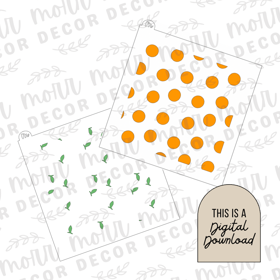 Cutie Orange 2-Part Cookie Stencil DIGITAL DOWNLOAD