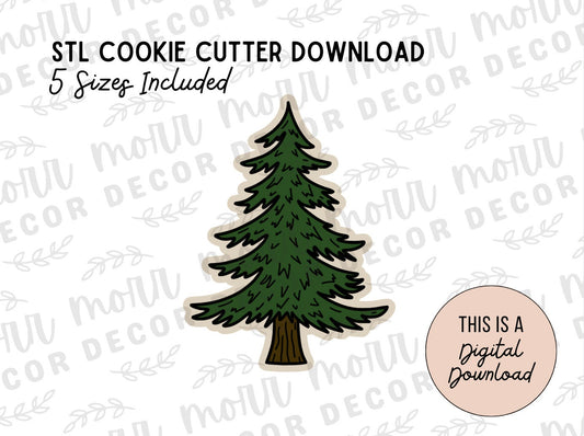 Pine Tree Cookie Cutter Digital Download | Fall STL File Download | Autumn Cookie Cutter File Download | Christmas Tree Cookie Cutter