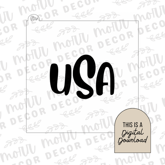 USA Cookie Stencil DIGITAL DOWNLOAD