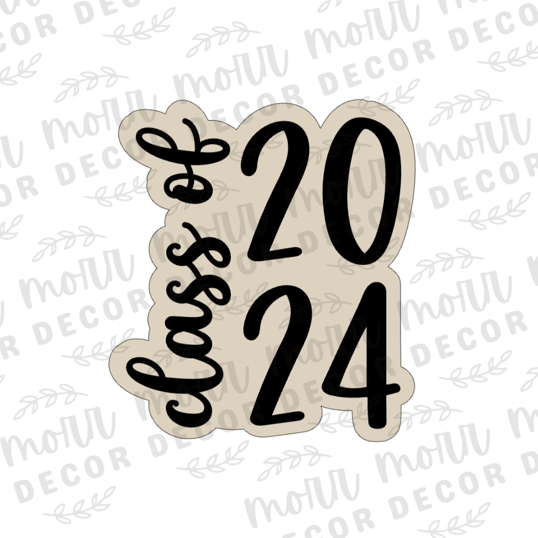 Class of 2024 Cookie Cutter + Cookie Stencil Combo