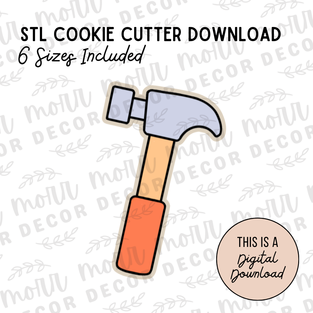 Hammer Tool Cookie Cutter Digital Download