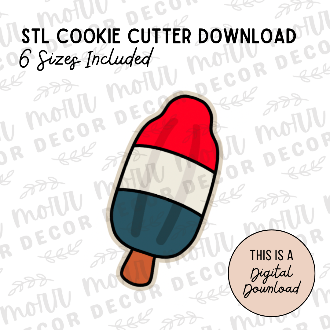 Bomb Pop Cookie Cutter Digital Download