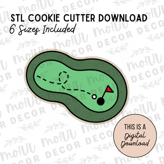Putting Green Cookie Cutter Digital Download