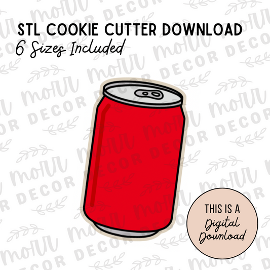 Soda Can Cookie Cutter Digital Download