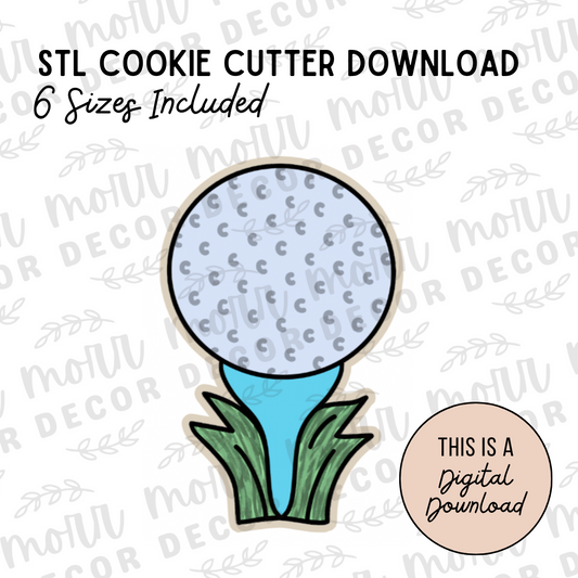 Golf Tee/Golf Ball Cookie Cutter Digital Download