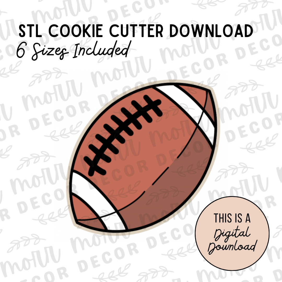 Football Cookie Cutter Digital Download