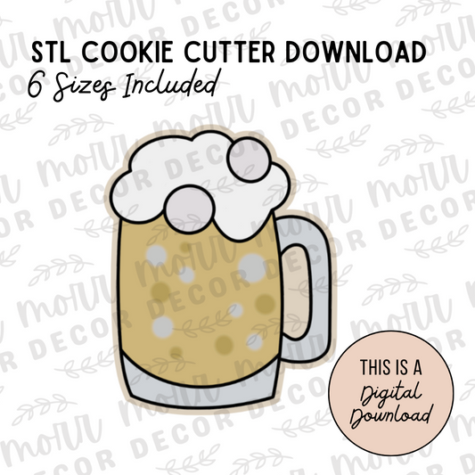 Beer Mug Cookie Cutter Digital Download