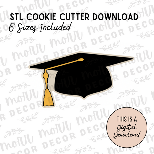 Graduation Cap Cookie Cutter Digital Download