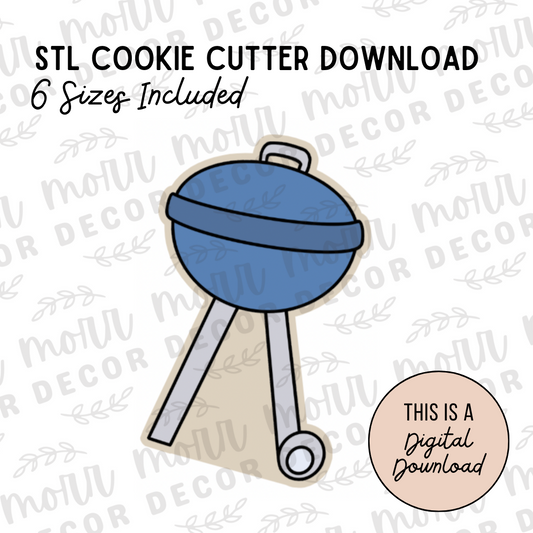 BBQ Grill Cookie Cutter Digital Download