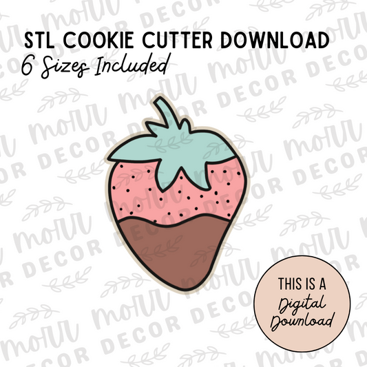 Chocolate Strawberry Cookie Cutter Digital Download