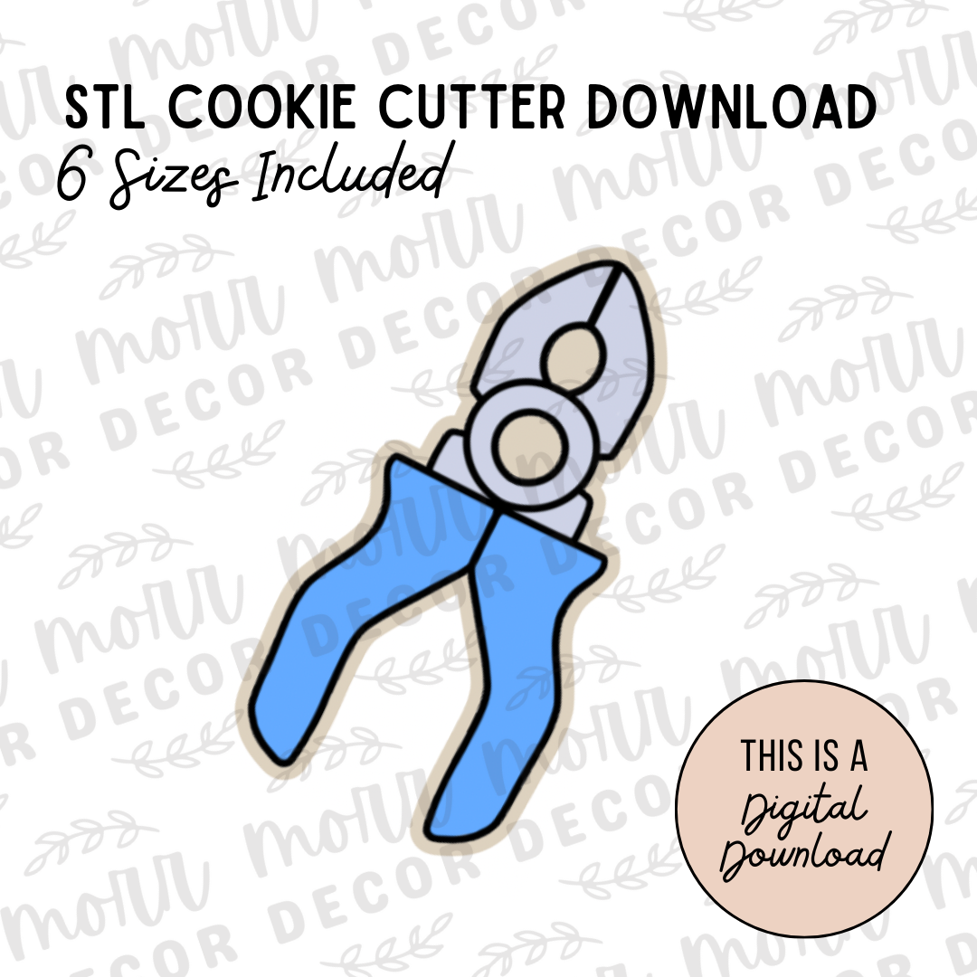 Pliers Tool Cookie Cutter Digital Download