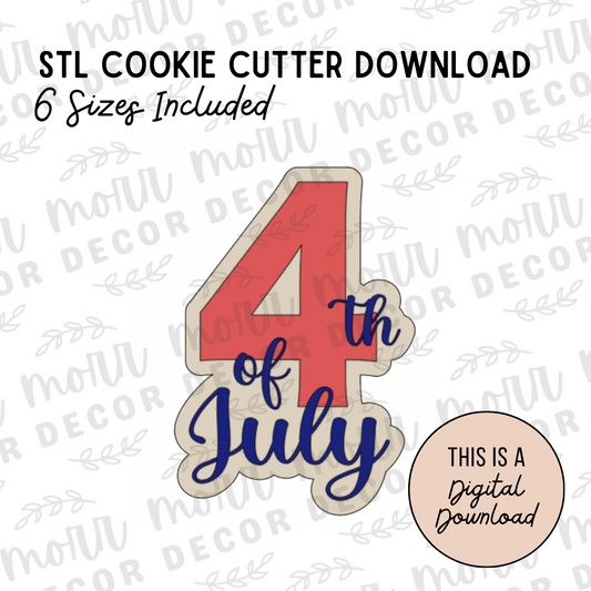 4th of July Cookie Cutter Digital Download