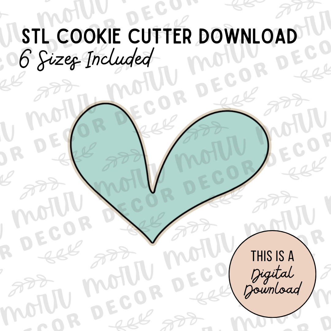 Heart 4 Cookie Cutter Digital Download