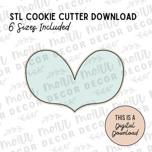 Heart 2 Cookie Cutter Digital Download