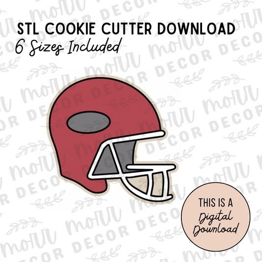 Football Helmet Cookie Cutter Digital Download