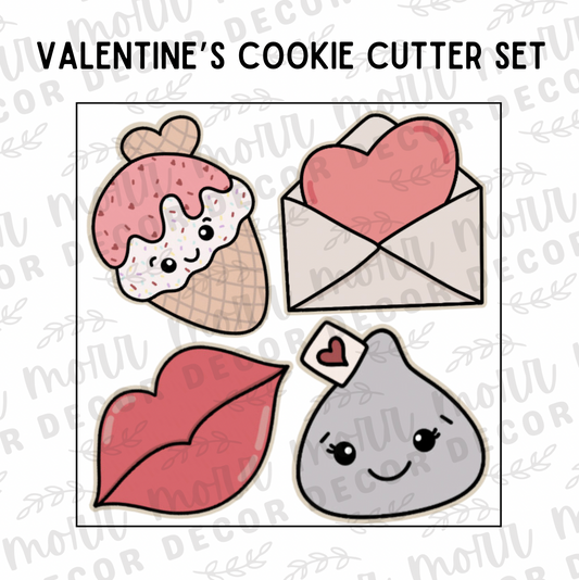 Valentine's Day Cookie Cutter Set 2 (4 Cutters Total)