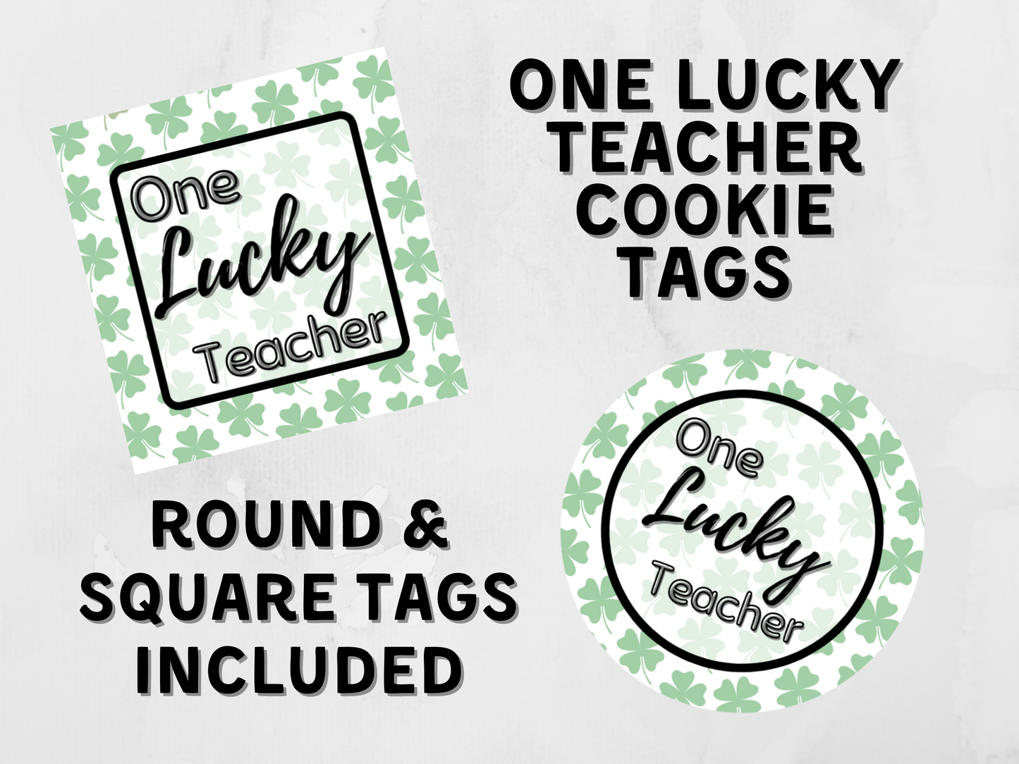 One Lucky Teacher Cookie Tags