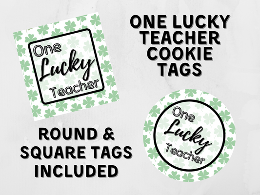 One Lucky Teacher Cookie Tags