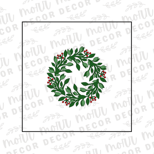 Christmas Wreath 3-Part Cookie Stencil