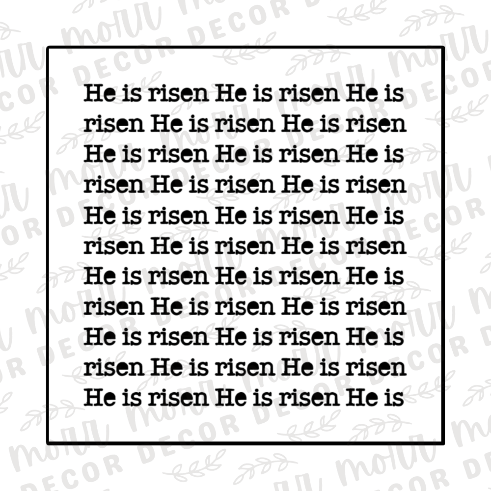 He Is Risen Typewriter Cookie Stencil