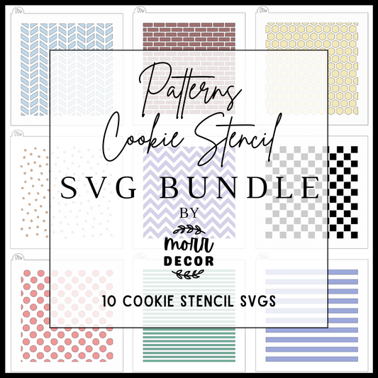 Pattern Cookie Stencil SVG Bundle