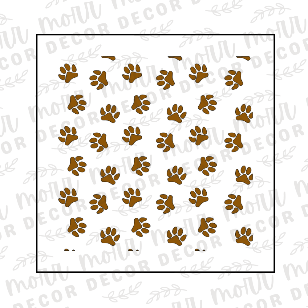 Paw Print Cookie Stencil