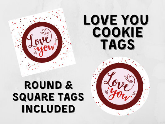 Love You Cookie Tags