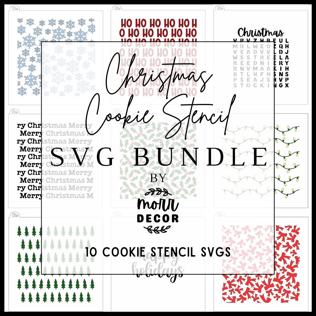 Christmas Cookie Stencil SVG Bundle