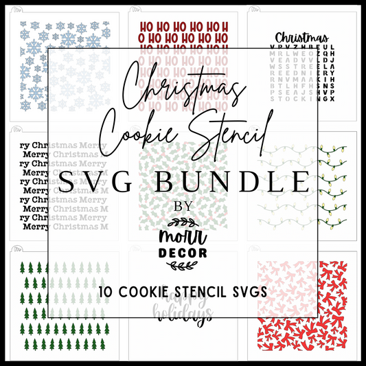 Christmas Cookie Stencil SVG Bundle