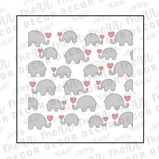 Elephant 2-Part Cookie Stencil
