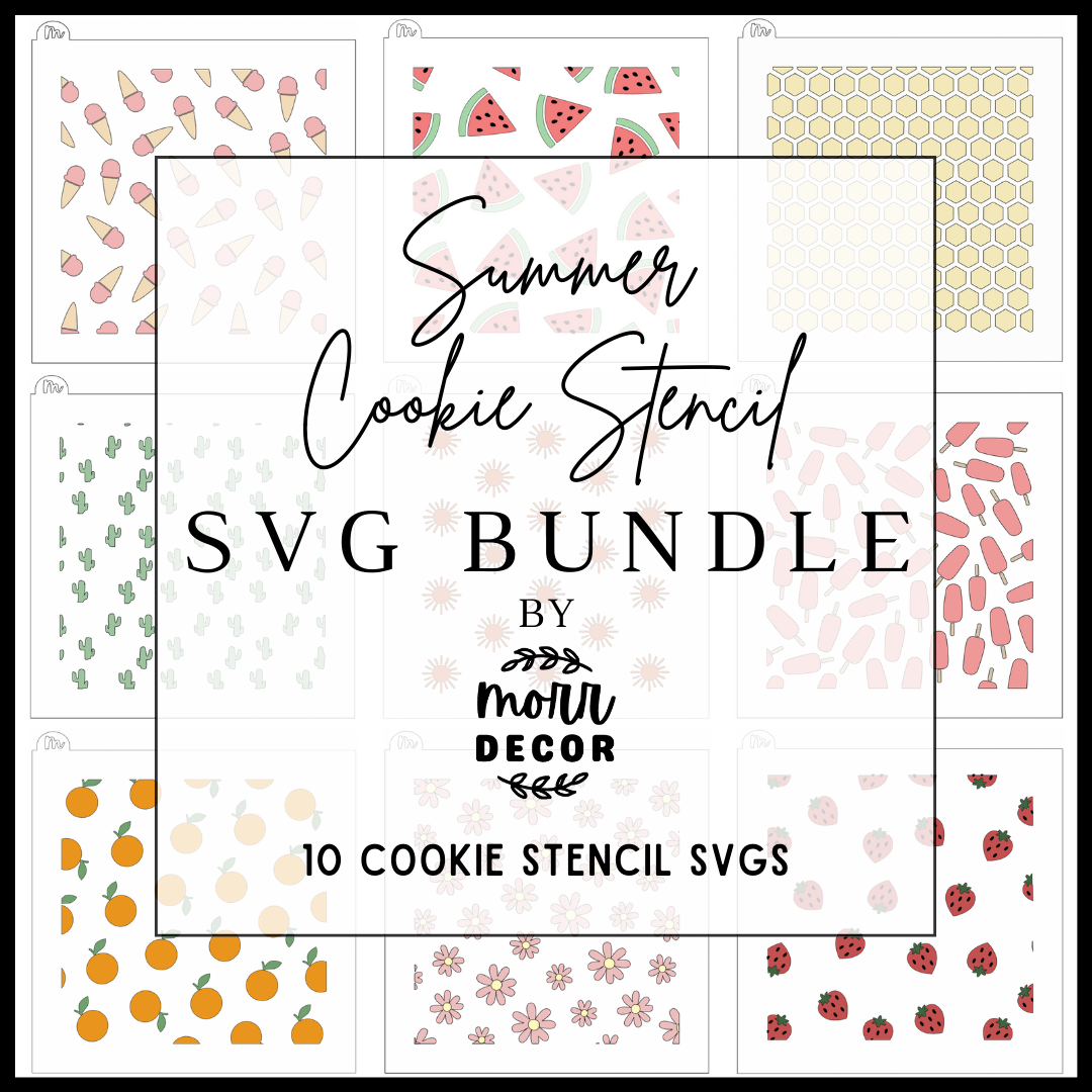 Summer Cookie Stencil SVG Bundle