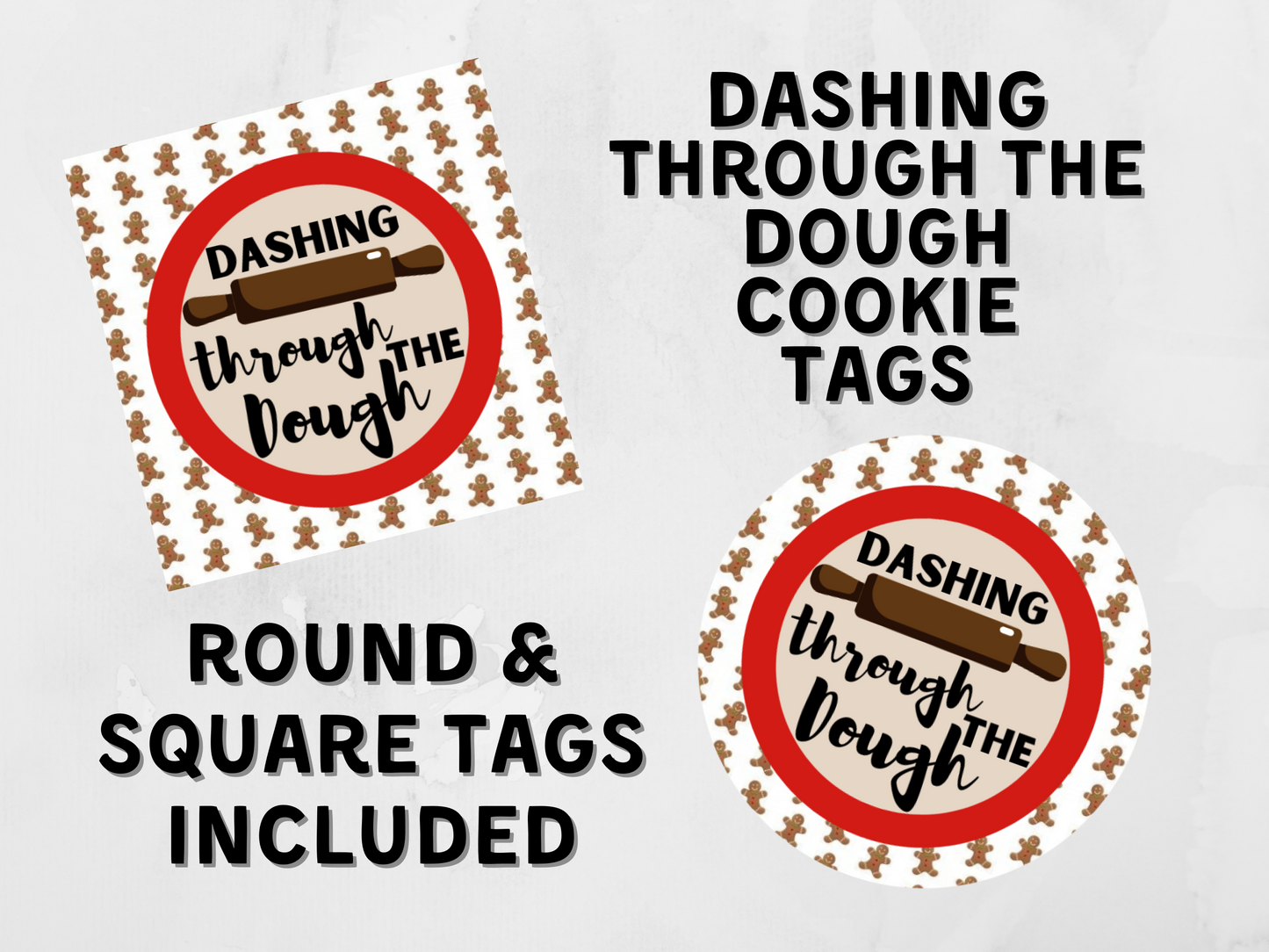 Dashing Through the Dough Cookie Tags