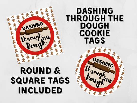 Dashing Through the Dough Cookie Tags