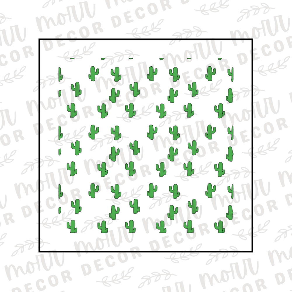 Cactus Cookie Stencil