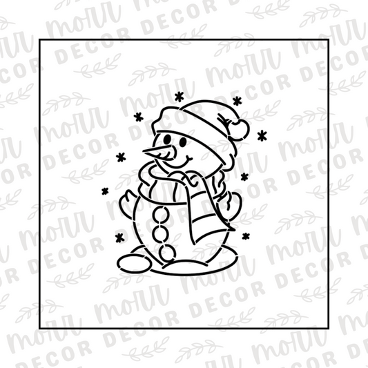 PYO Snowman Cookie Stencil