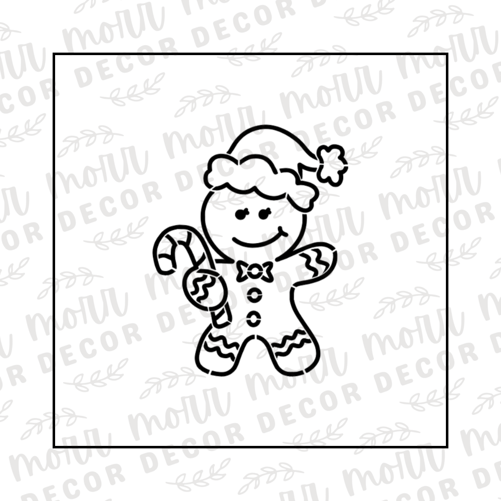 PYO Gingerbread Man Cookie Stencil