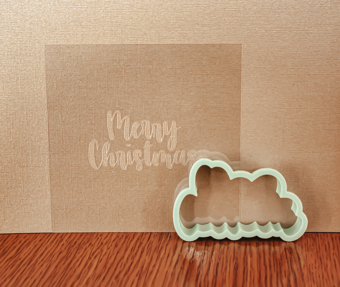 Merry Christmas Cookie Stencil + Cookie Cutter