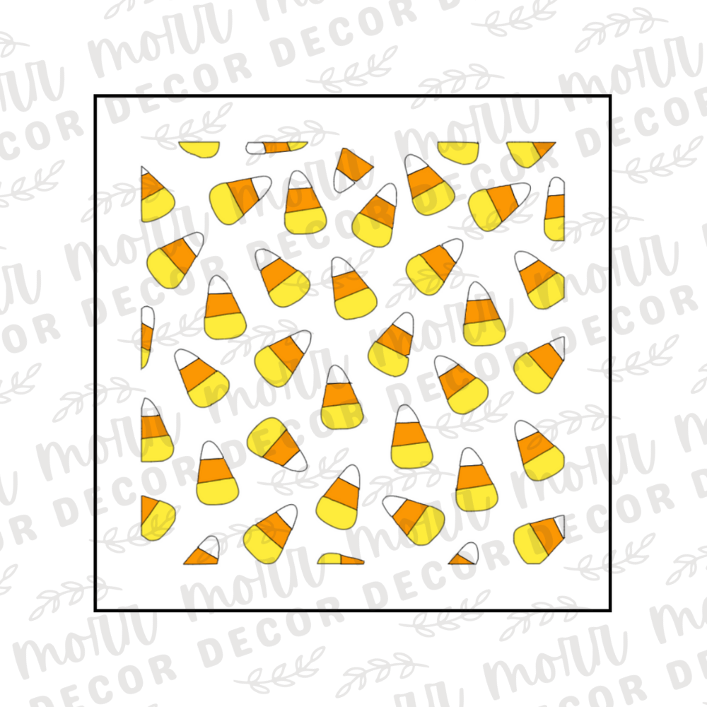 Candy Corn Halloween 3-Part Cookie Stencil