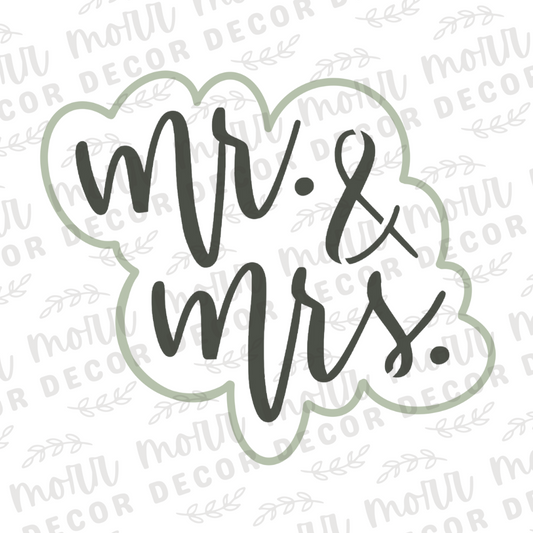 Mr. and Mrs. Cookie Stencil + Cookie Cutter