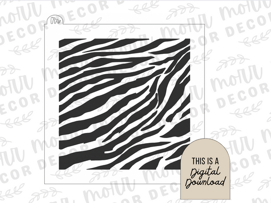 Zebra Print Cookie Stencil DIGITAL DOWNLOAD | Cookie Stencil Digital Download | Stencil SVG File