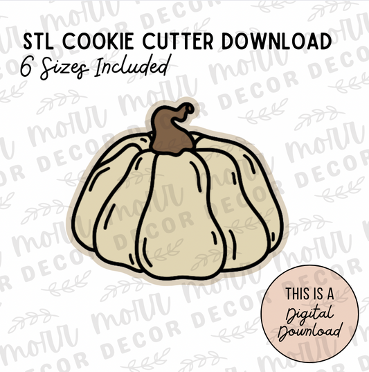 Squished Pumpkin Cookie Cutter Digital Download