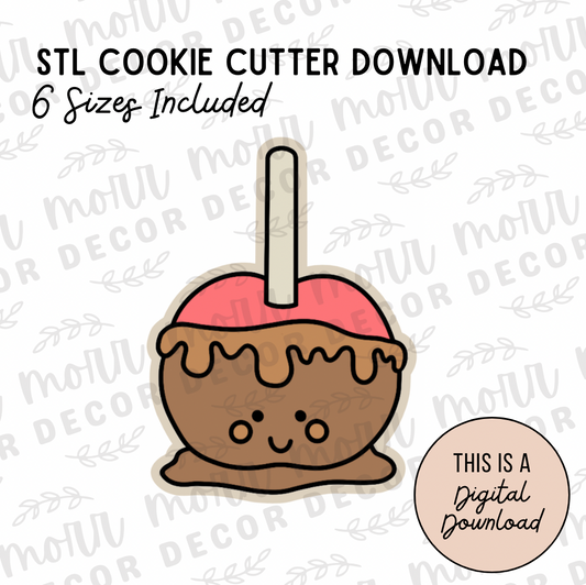 Caramel Apple Cookie Cutter Digital Download