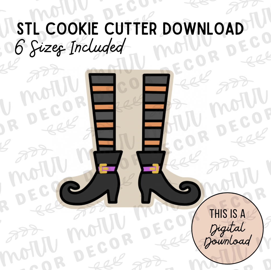 Witch Feet Cookie Cutter Digital Download