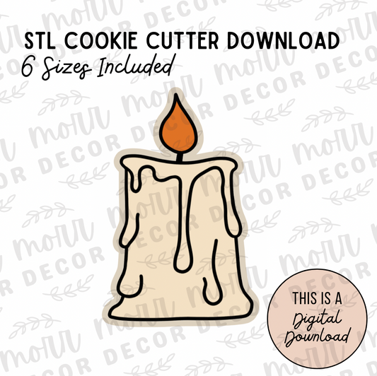 Dripping Candle Cookie Cutter Digital Download