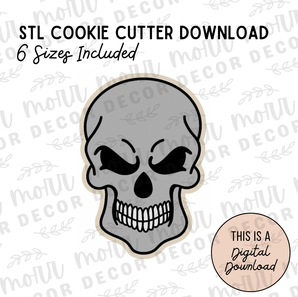 Skull Cookie Cutter Digital Download