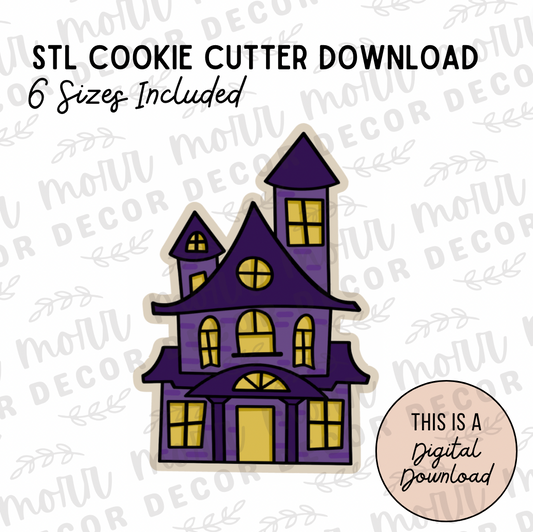 Haunted House Cookie Cutter Digital Download