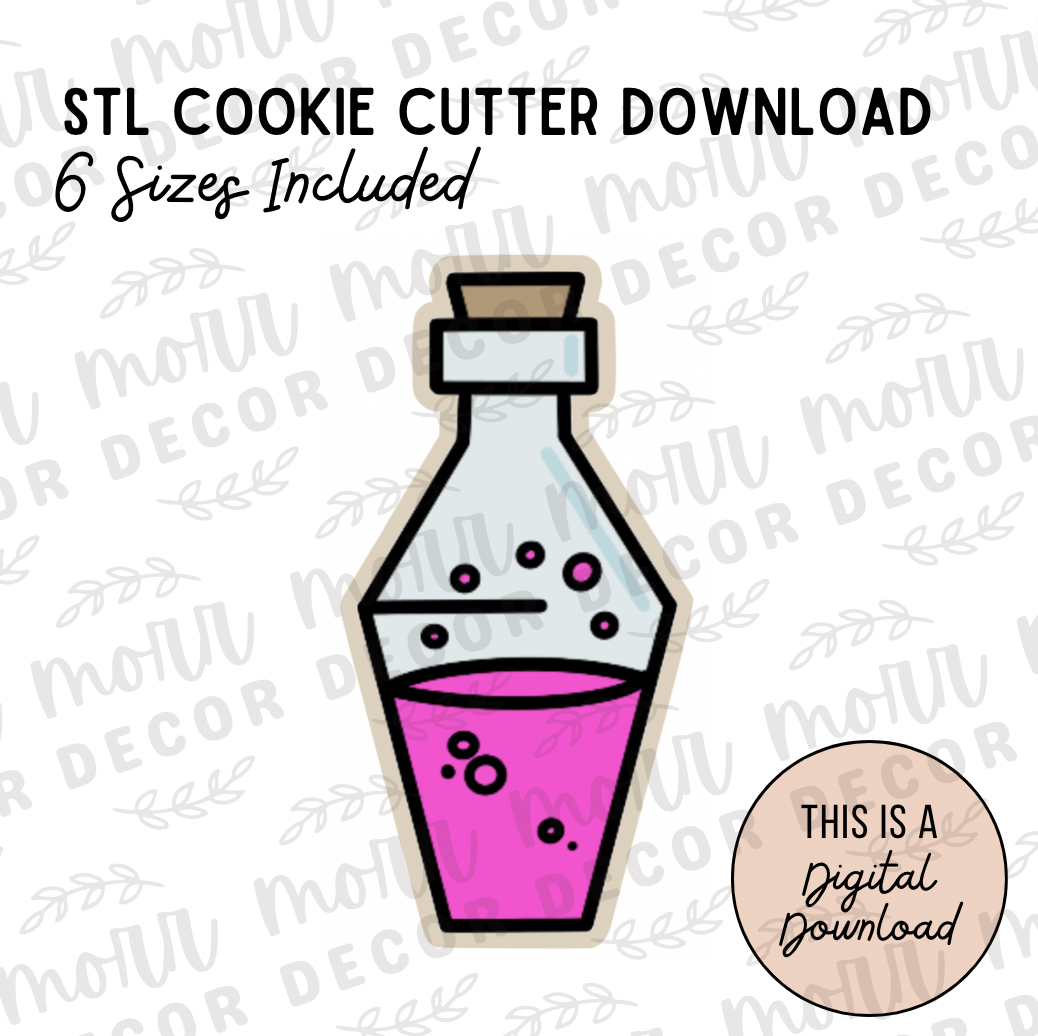 Potion Bottle Cookie Cutter Digital Download