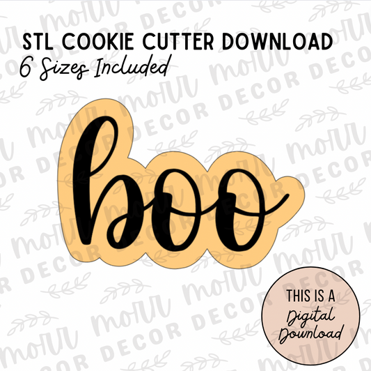 Boo Cookie Cutter Digital Download