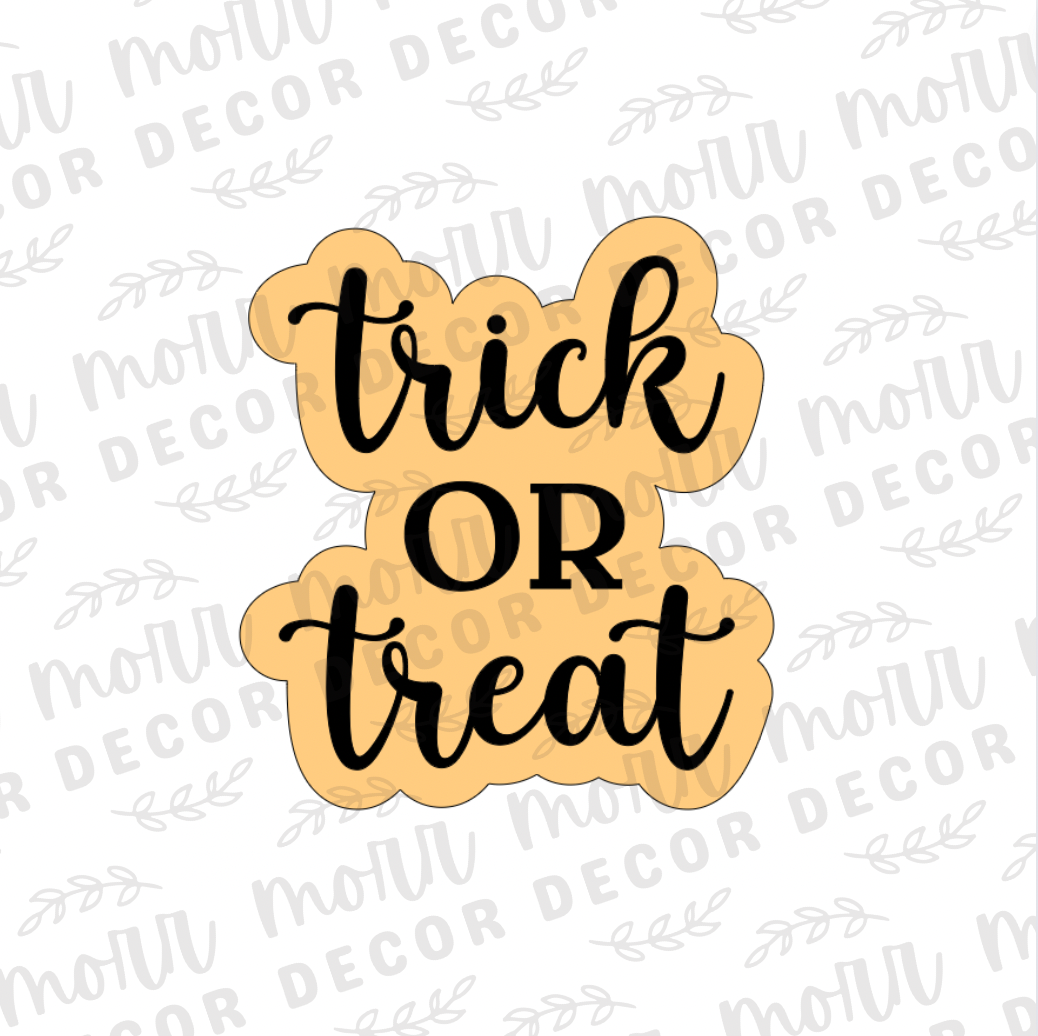 Trick or Treat Cookie Cutter + Cookie Stencil Combo